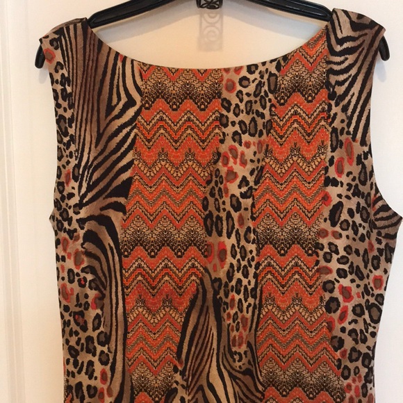 BENISTI Animal Print Asymmetric Dress (L) - Picture 4 of 4